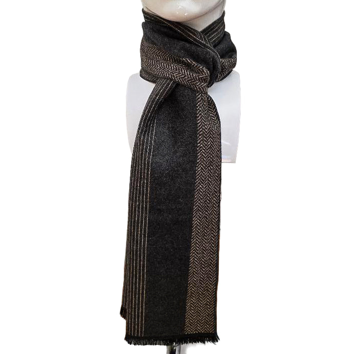 Luxury Reversible Woolen Scarf – 190 × 28 cm