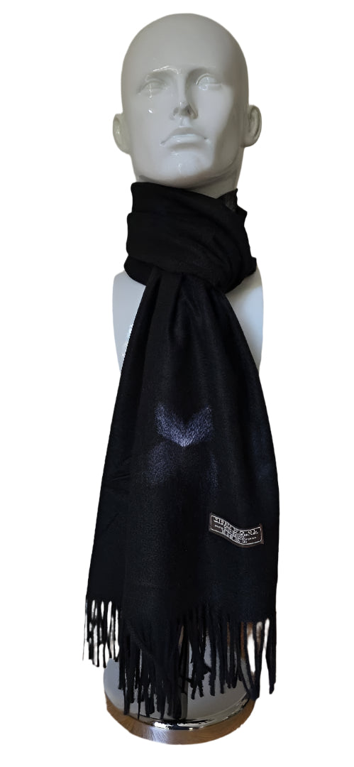 BLACK CASHMERE SCARF