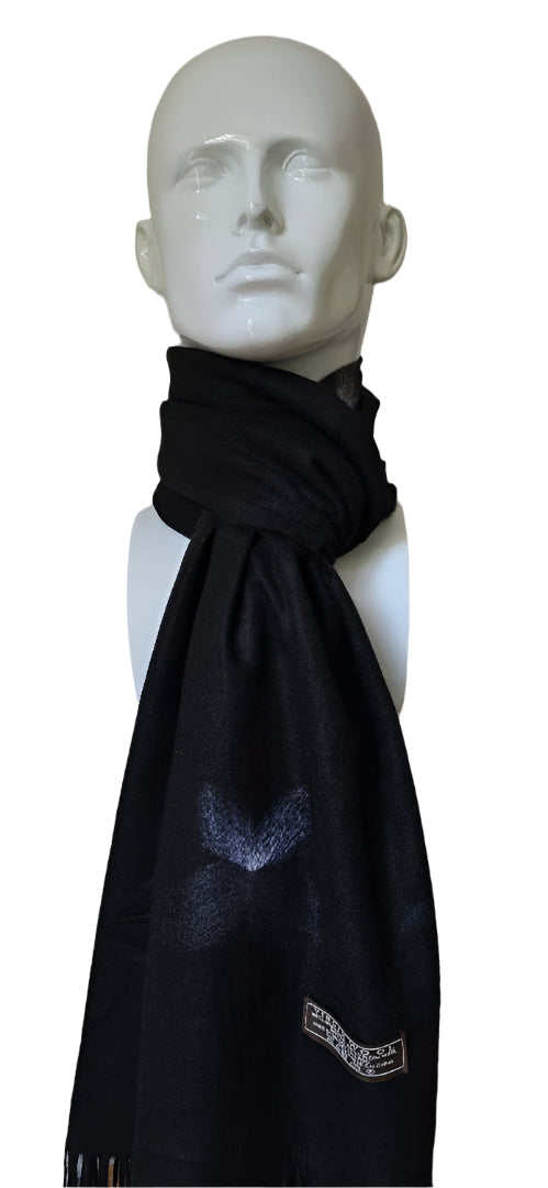 BLACK CASHMERE SCARF