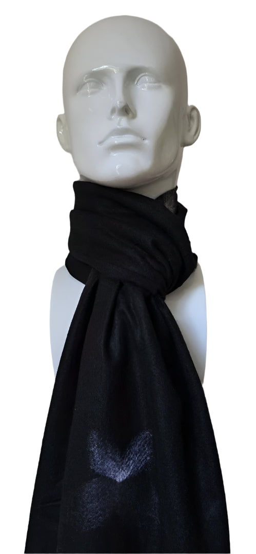 BLACK CASHMERE SCARF