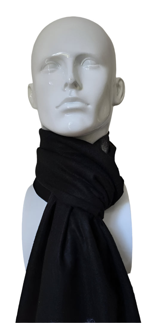 BLACK CASHMERE SCARF