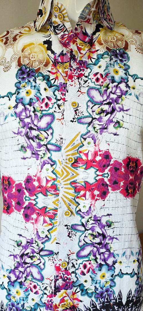 SMART CASUAL FLORAL LINEN SHIRT