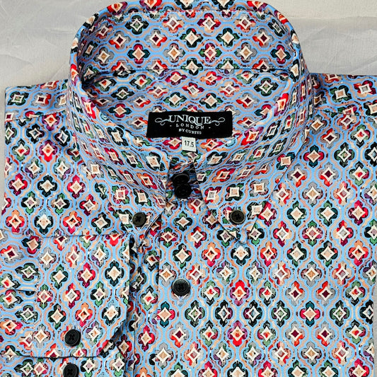 BLOOM COLOUR 107. Laser printed super fine cotton printed shirt