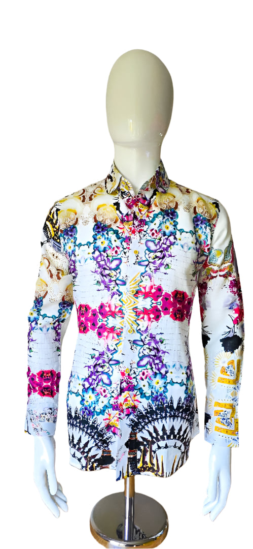 SMART CASUAL FLORAL LINEN SHIRT