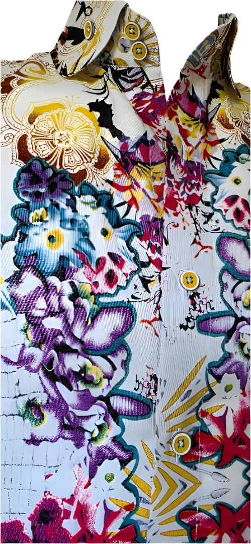 SMART CASUAL FLORAL LINEN SHIRT