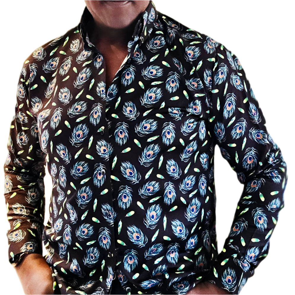 BLOOM DIGITAL PRINTED COTTON SHIRT-COLOUR 46