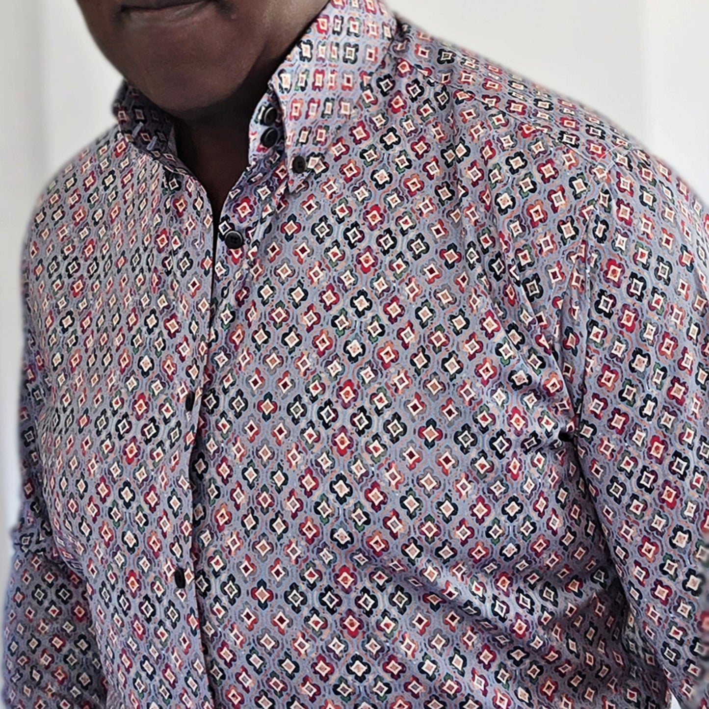 BLOOM COLOUR 107. Laser printed super fine cotton printed shirt
