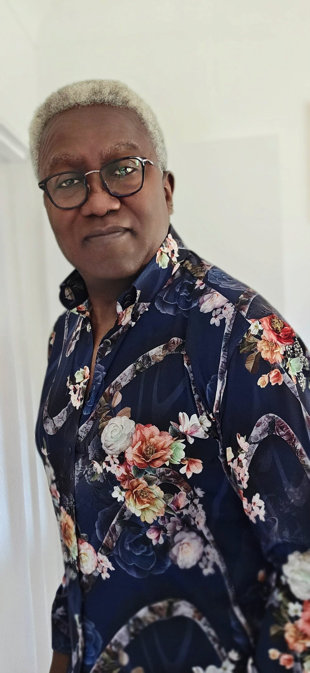 Silk print shirt