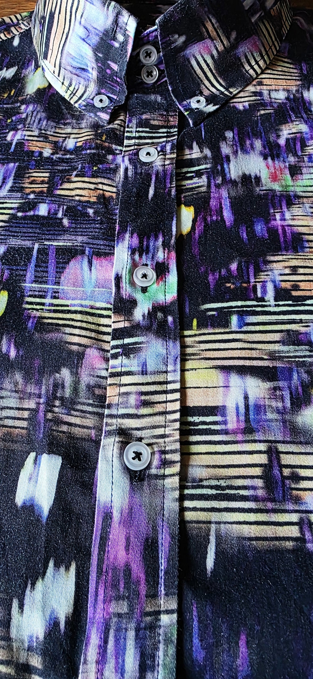 Park lane digital abstract superfine cotton fitted shirt - CP 20147