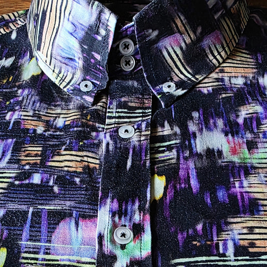 Park lane digital abstract superfine cotton fitted shirt - CP 20147