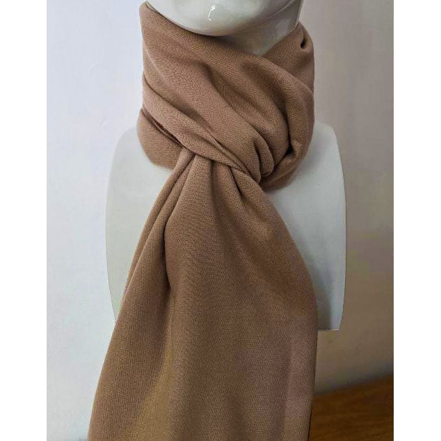 Luxury Pure Cashmere Scarf – Camel (190 × 37 cm)