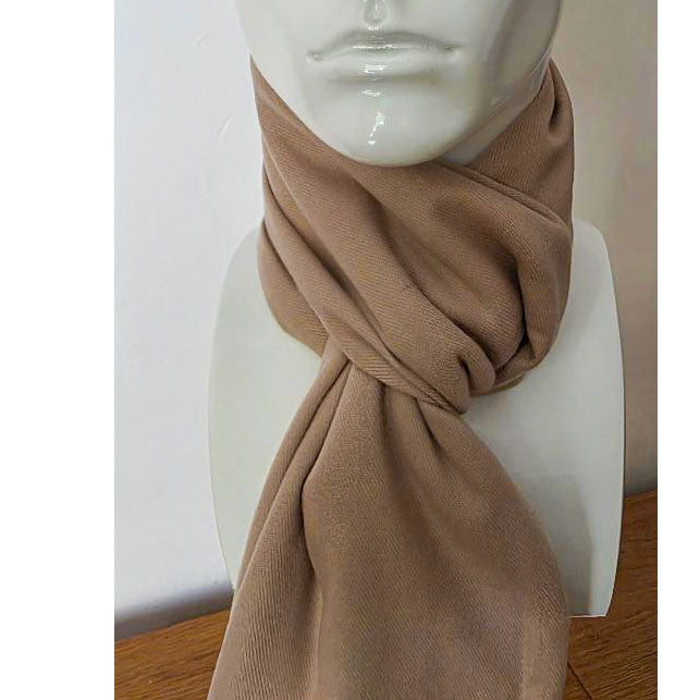 Luxury Pure Cashmere Scarf – Camel (190 × 37 cm)