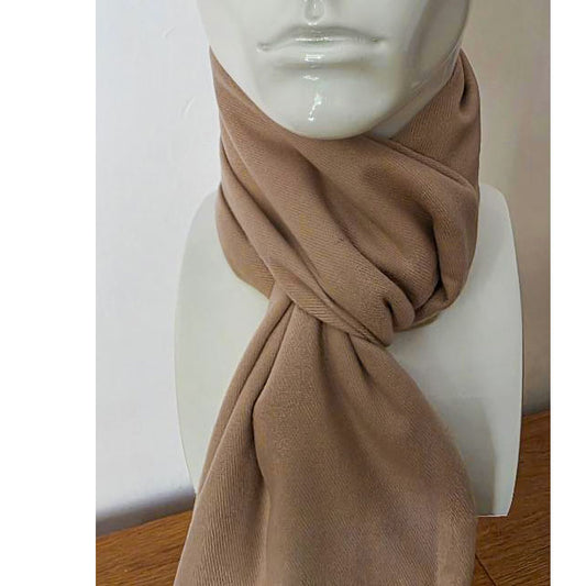 Luxury Pure Cashmere Scarf – Camel (190 × 37 cm)