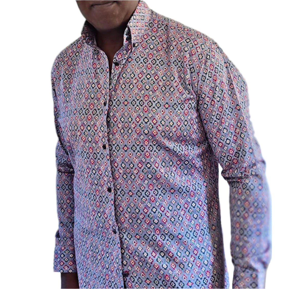 BLOOM COLOUR 107. Laser printed super fine cotton printed shirt (Copy)