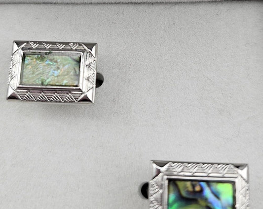 Stainless steel Abalone shell cufflinks