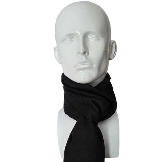 Luxury reversible black and grey  cashmere 190x37 cm
