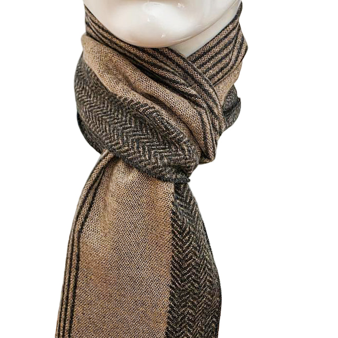 Luxury Reversible Woolen Scarf – 190 × 28 cm