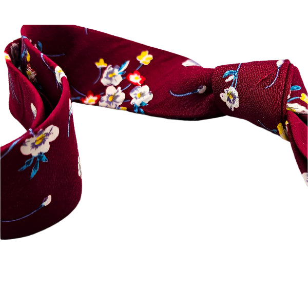 HAND MADE COTTON FLORAL TIE