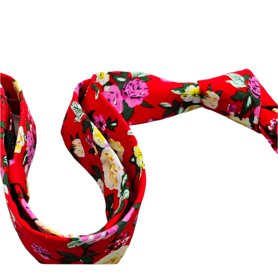 HAND MADE COTTON FLORAL TIE