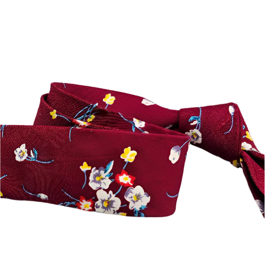 HAND MADE COTTON FLORAL TIE