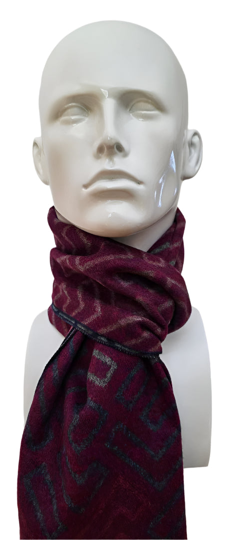 Reversible Designer Wool Scarf
