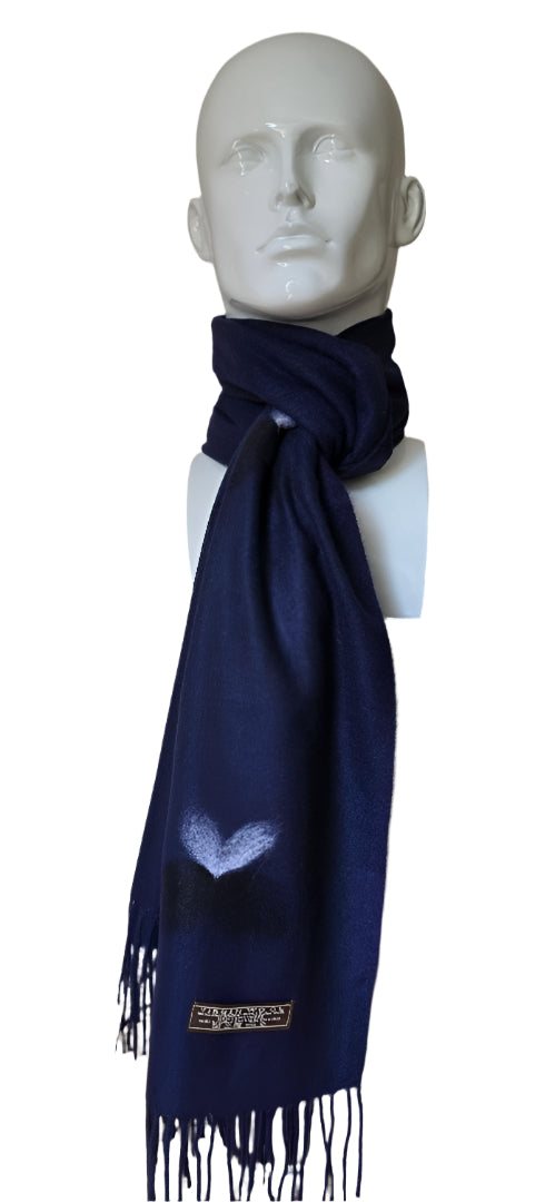 NAVY BLUE CASHMERE SCARF