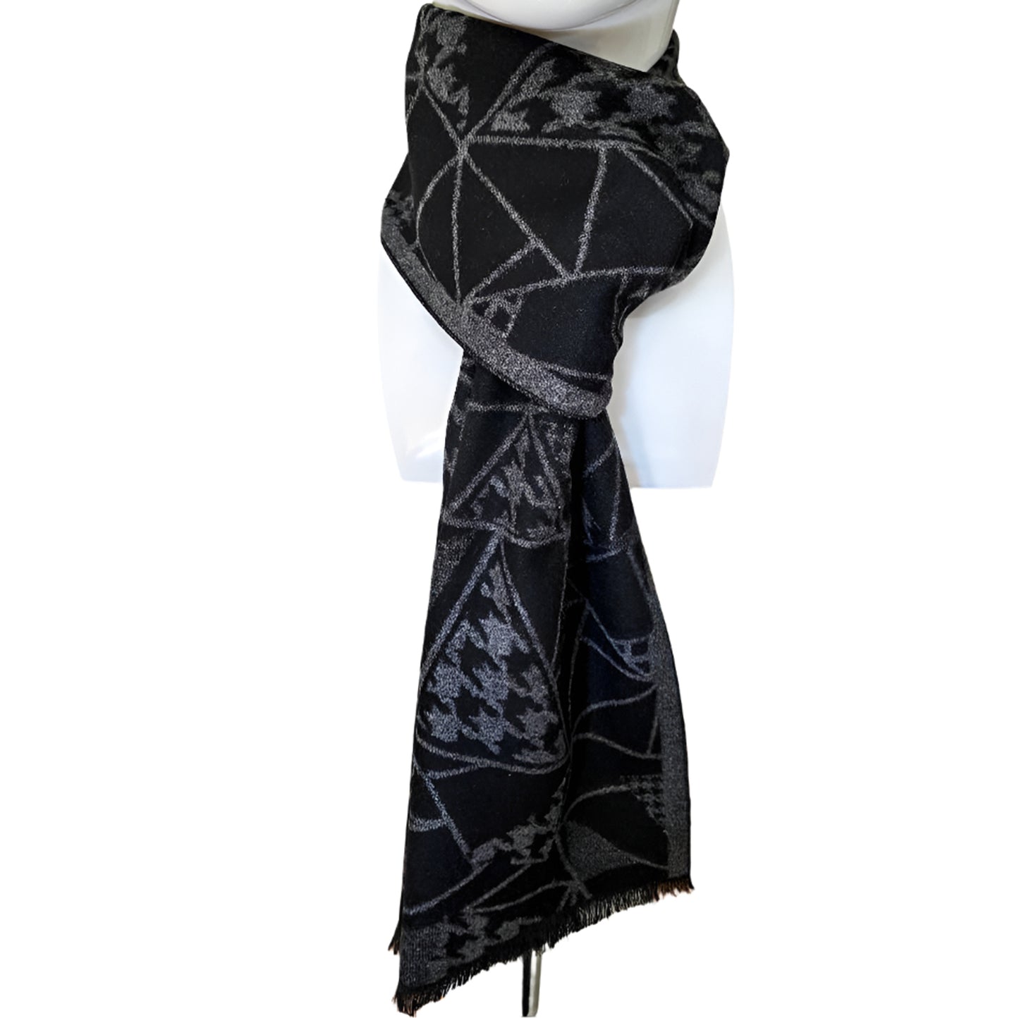 Reversible Designer Wool Scarf