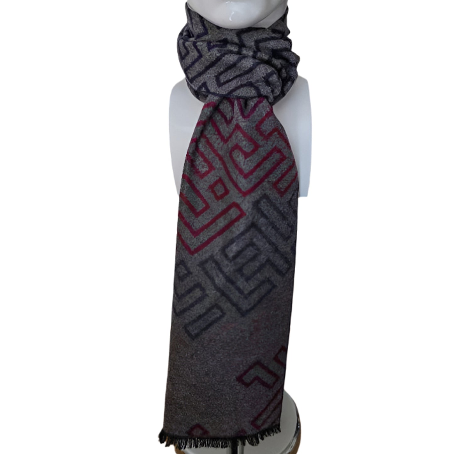 Reversible Designer Wool Scarf
