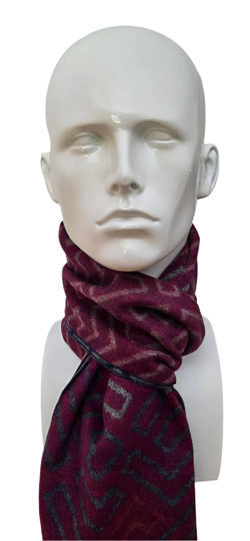 Reversible Designer Wool Scarf