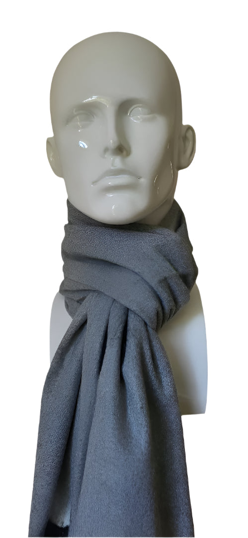 LIGHT GREY CASHMERE SCARF