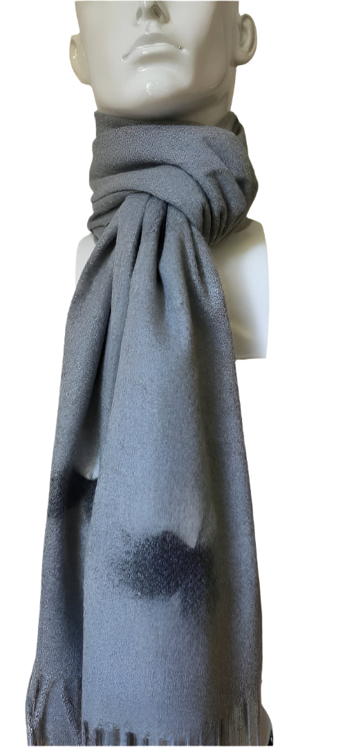 LIGHT GREY CASHMERE SCARF