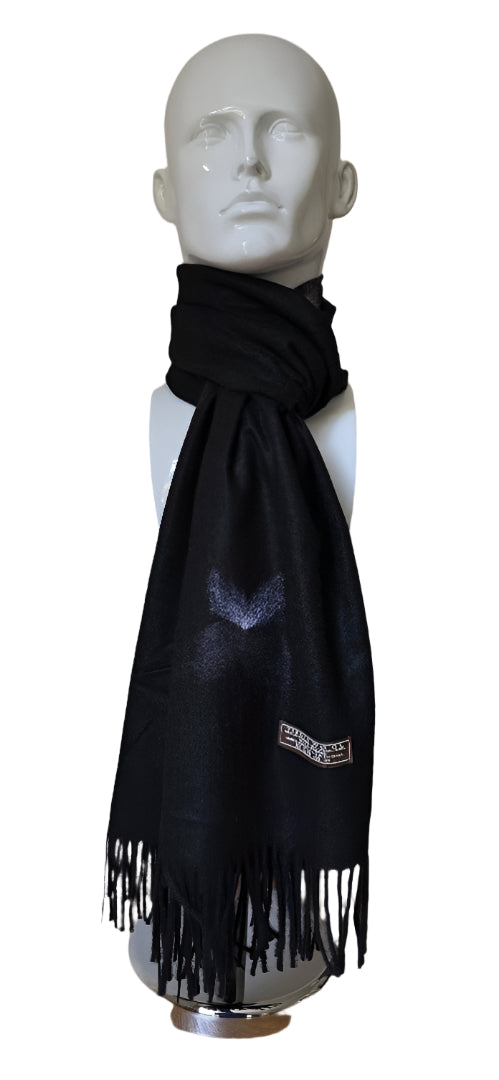 BLACK CASHMERE SCARF
