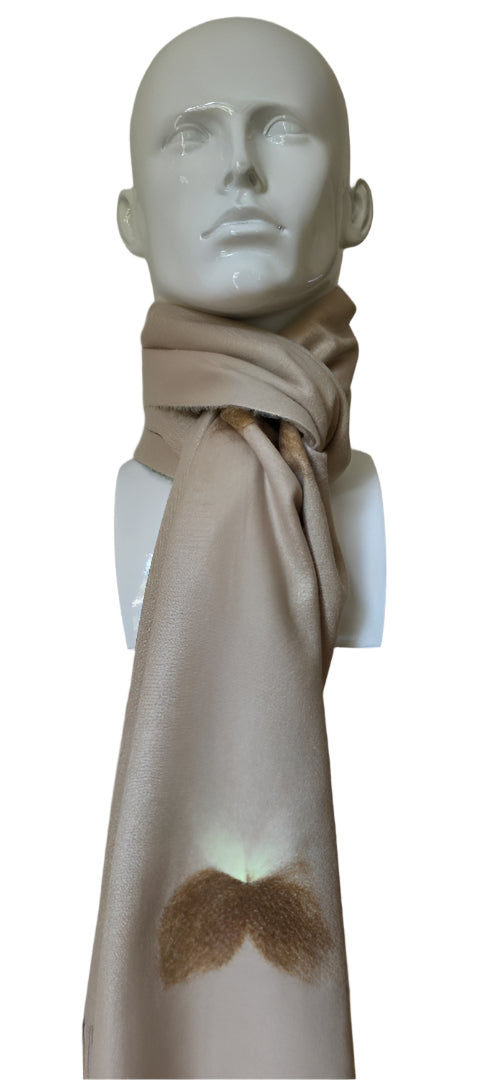 sandy colour cashmere scarf