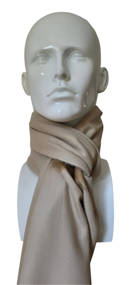 sandy colour cashmere scarf