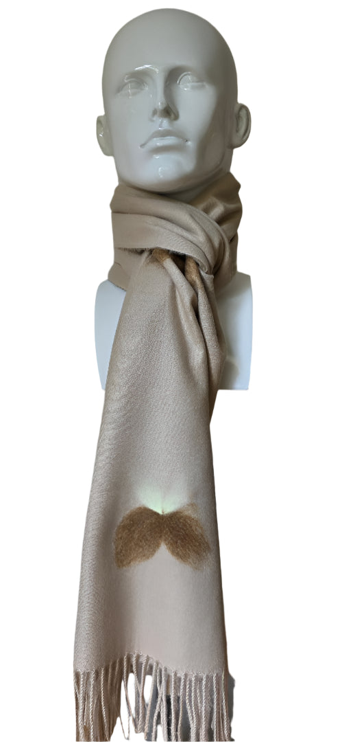 sandy colour cashmere scarf