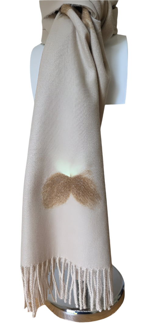 sandy colour cashmere scarf