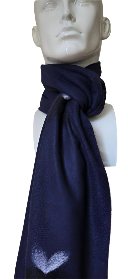 NAVY BLUE CASHMERE SCARF