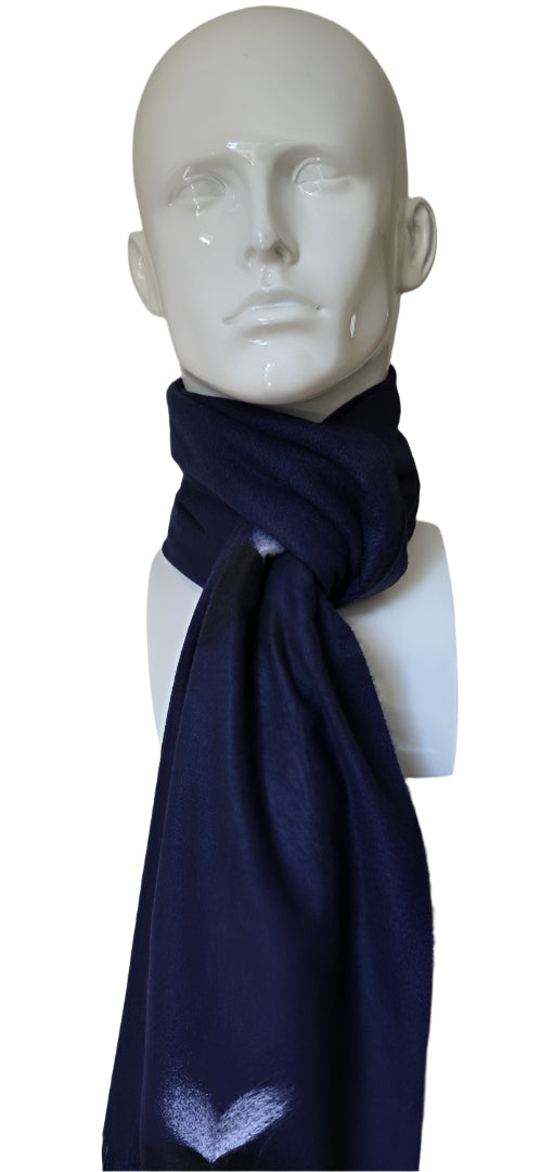 NAVY BLUE CASHMERE SCARF