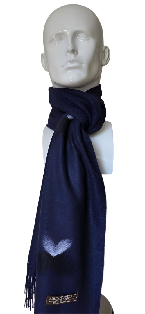 NAVY BLUE CASHMERE SCARF